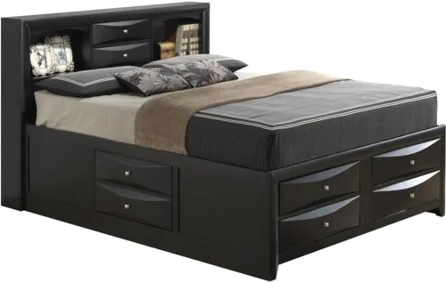 Vista 2 de Glory Furniture Marilla - Cama de almacenamiento individual en color negro
