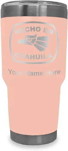 Vista 22 de LaserGram Vaso aislado al vacío de 20 onzas, hecho en coahuila, grabado personalizado incluido (negro) Engraved Gift, Vacuum Insulated Stainless