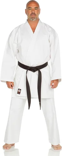 Vista 4 de Ronin - Uniforme de karate GI de peso medio para artes marciales 9.5 onzas de algodón, cinturón blanco incluido