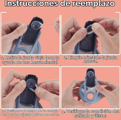 Vista 5 de Repuesto de junta de botella mezcladora para botella mezcladora Strada Shaker Cup Botella de agua de acero inoxidable, junta de botella de batidor