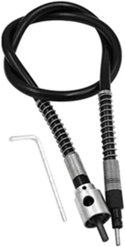 Vista 3 de Accesorio adaptador de eje flexible de 1/8 pies (0.125 in), portabrocas de extensión de taladro flexible para Dremel y herramienta de amoladora
