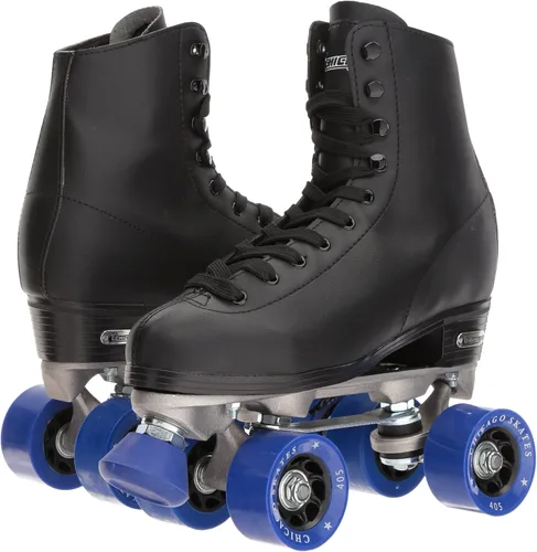 Vista 5 de CHICAGO SKATES Mens Classic Roller Skates - Premium Black Quad Rink Skates