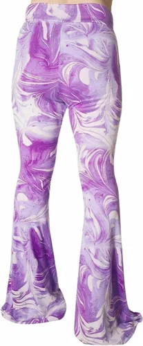 Vista 75 de ShopMyTrend - Pantalones de yoga largos con piernas anchas y acampanadas estilo palazzo, con cintura alta, para mujer