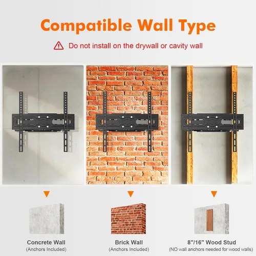 Vista 7 de GRIFEMA Soporte de pared para TV de movimiento completo para televisores
