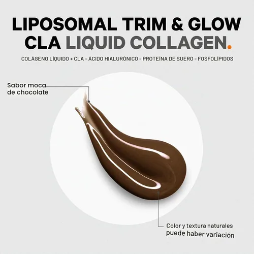 Vista 8 de Codeage Suplemento de colágeno líquido sabor chocolate, péptidos de colágeno liposomal Beauty Trim & Glow, ácido linoleico conjugado con CLA, ácido