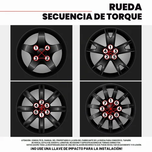 Vista 6 de White Knight 1/2"-20 Tuercas de llanta de bellota de pieza sólida (SIN tapa) para ruedas selectas del mercado de repuestos y de fábrica, fáciles