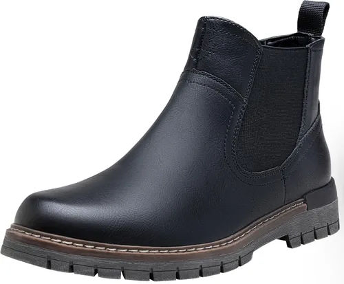 Vista 9 de Jousen Chelsea - Botas informales al tobillo, sin cordones, impermeables, para hombre