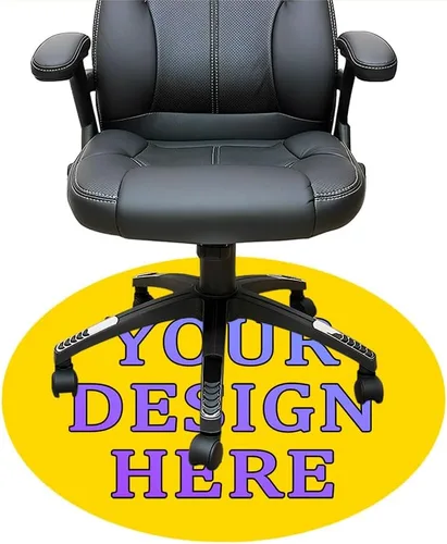 Vista 46 de Tapete redondo personalizado para silla de escritorio de oficina, diseño de tu propio logotipo de foto, texto, alfombrillas circulares