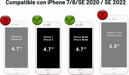 Vista 2 de CellEver Funda de silicona resistente para iPhone SE 2022 (3ª generación)/iPhone SE 2020 (2ª generación)/iPhone 8/7 - Protección militar contra