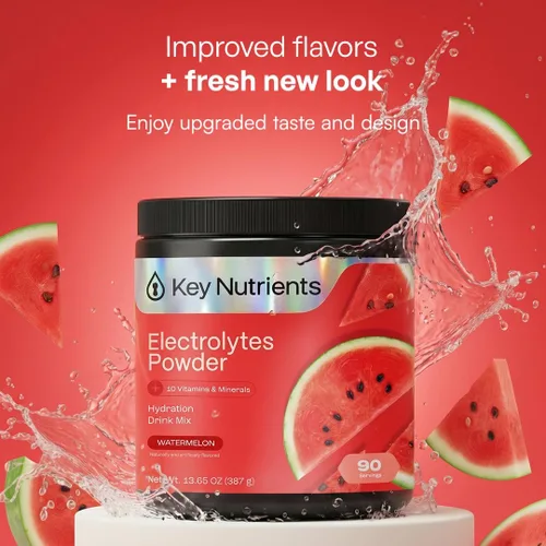 Vista 20 de KEY NUTRIENTS Electrolitos en polvo sin azúcar, limonada de maracuyá con 6 electrolitos y minerales, fibra prebiótica y polvos de hidratación