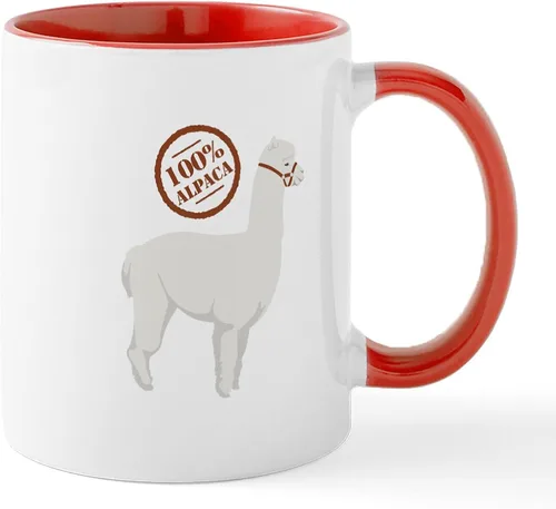 Vista 10 de CafePress 100% Alpaca Mugs Taza de café de cerámica de 11 oz (11.0 fl oz)