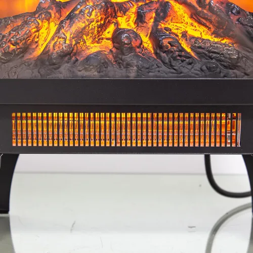 Vista 9 de Calentador eléctrico independiente de chimenea de 17 pulgadas con efecto de llama 3D (negro, 17 pulgadas)