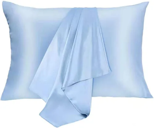 Vista 10 de JOGJUE Funda de almohada de seda para el pelo y la piel, 2 unidades, 100% seda de mora, funda de almohada hipoalergénica, suave, transpirable, ambos