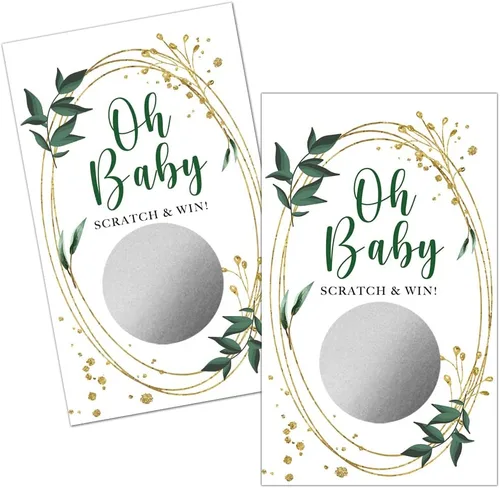 Vista 11 de Haizct Paquete de 50 tarjetas para raspar con temática de jardines botánicos, diseño floral de mariposa para colección de baby shower, tarjetas