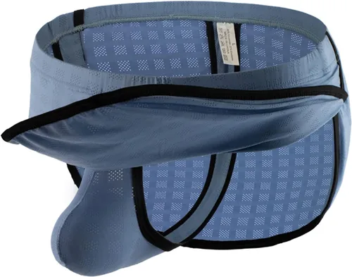 Vista 2 de Boxers para hombre de alto rendimiento, bóxer de algodón elástico de tiro bajo a cuadros