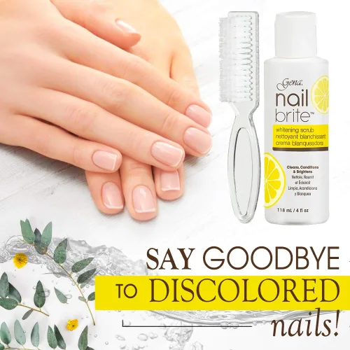Vista 6 de Gena Nail Brite - Exfoliante blanqueador con cepillo, limpia condiciones e ilumina las uñas, 4 onzas