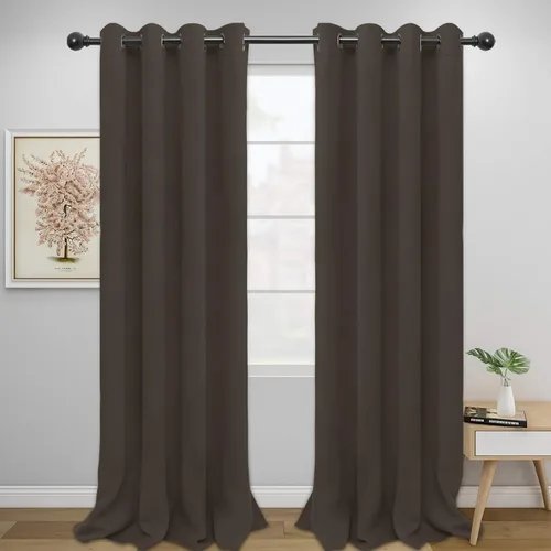 Vista 19 de Easy-Going - Cortinas opacas para dormitorio, aislamiento térmico sólido con ojales, cortinas de ventana para reducción de ruido, cortinas