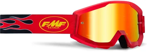 Vista 4 de Gafas 100% FMF POWERCORE Gris asalto - Lente transparente