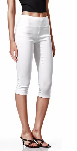 Vista 2 de Hybrid & Company Pantalones cortos capri de sarga milenaria súper cómodos y elásticos para mujer