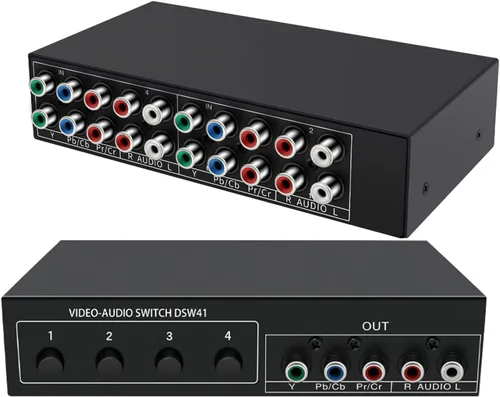 Vista 10 de BolAAzuL 1x2 2-Way Componente Video Audio Splitter RCA 1in 2 Out