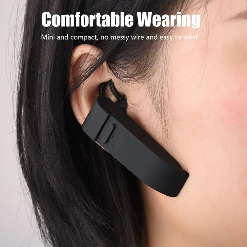 Vista 4 de Traductor de varios idiomas Bluetooth Auricular portátil de negocios 16 idiomas Traducción auricular - Negro