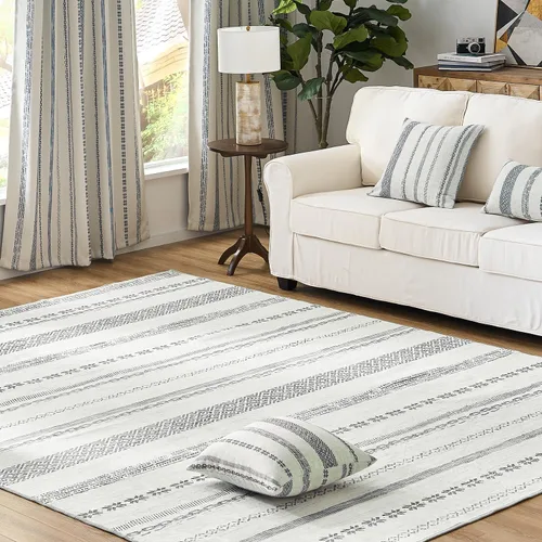 Vista 210 de jinchan Alfombra marroquí de pasillo 2x6 - Alfombra de pasillo lavable a máquina para cocina, alfombra moderna geométrica suave de pelo bajo