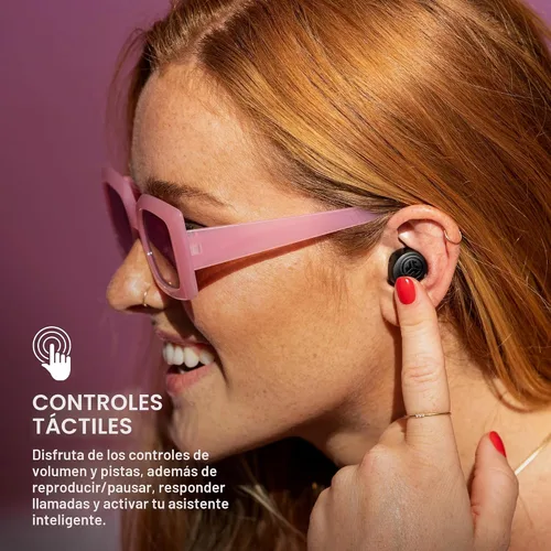 Vista 7 de JLab Go Air Pop Auriculares inalámbricos Bluetooth + funda de carga, Negro, Doble conexión, Resistencia al sudor IPX4, Conexión Bluetooth 5.1, 3
