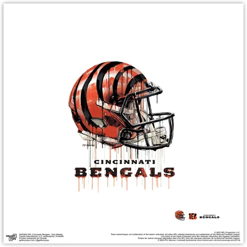 Vista 9 de Trends International Gallery Pops NFL Cincinnati Bengals - Póster de pared con casco de goteo, 12.00 x 12.00 pulgadas, versión del marco negro