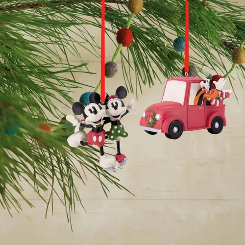 Vista 5 de Hallmark Disney - Juego de 6 adornos navideños de Mickey Mouse y sus amigos