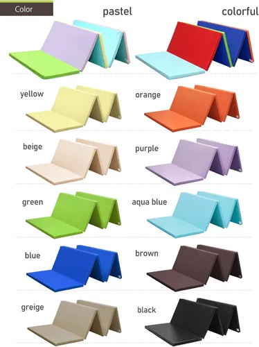 Vista 7 de KaRaDaStyle Colchoneta de Gimnasia Plegable de Estiramiento 75"x31"x1.2" Ejercicio Entrenamiento Muscular Juego de Niños Colchoneta de Barra