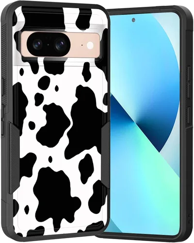 Vista 115 de Funda para Pixel 6A, Híbrida de Doble Capa de Servicio Pesado Resistente a Prueba de Golpes PC Duro + Funda Protectora de Silicona Suave para Google