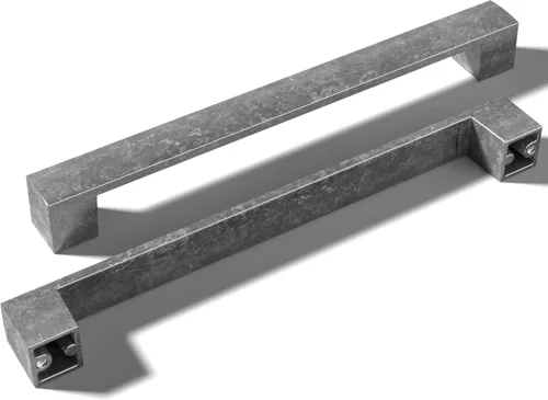 Vista 10 de Paquete de 10 tiradores de níquel cepillado con agujero central de 5 pulgadas Manijas de metal sólido para gabinetes de baño y decoración