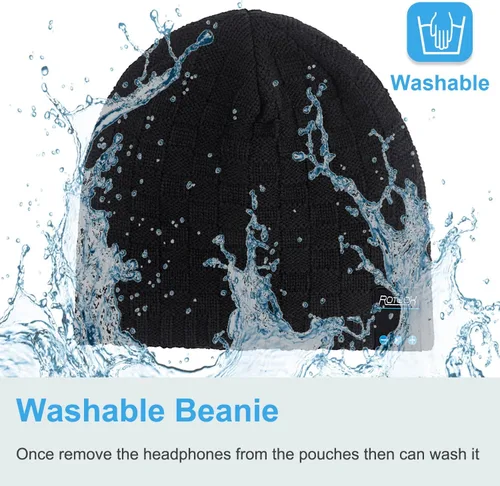 Vista 60 de Rotibox - Gorro inalámbrico con Bluetooth para deportes al aire libre, regalo de Navidad.
