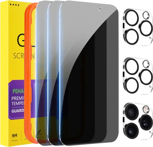 Vista 16 de PEHAEL Paquete de 2 protectores de pantalla de privacidad para iPhone 11 Pro Max/iPhone Xs Max, película de vidrio templado antiespía, dureza 9H