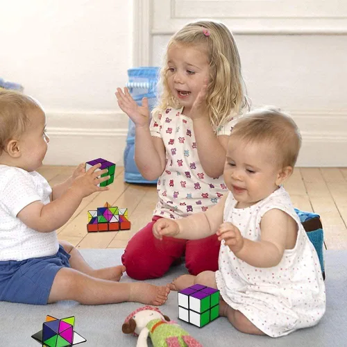 Vista 7 de Juguetes para niños de 8 a 12 años, juego de cubo mágico de estrella para niños de 9, 10, 11, 12 años, juguete clásico de cubo infinito