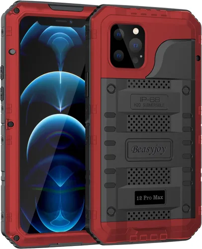 Vista 32 de Beasyjoy Funda para iPhone 12 - Impermeable, Grado Militar Resistente a Golpes con Protector de Pantalla Integrado, Protección Completa del Cuerpo