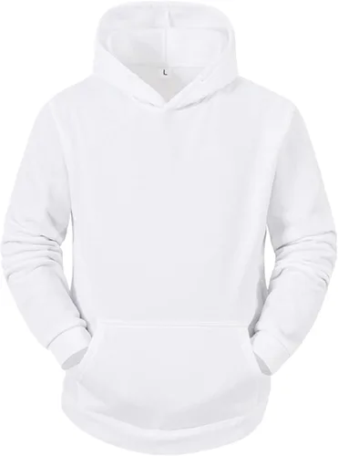Vista 27 de Sudaderas de algodón de peso medio de manga larga con capucha, transpirable, ajuste holgado, suéter atlético