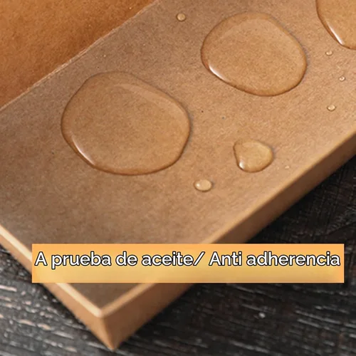 Vista 3 de Paquete de 40 cajas de papel para embutidos con tapas transparentes, 7 x 5 pulgadas, contenedor desechable marrón para panadería, cajas para llevar