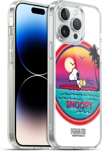 Vista 92 de Head Case Designs Funda de gel con licencia oficial de Peanuts Beach Surf Snoopy Boardwalk Airbrush [protección de grado militar] compatible