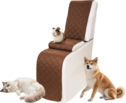 Vista 23 de Fundas impermeables para sofá reclinable seccional en forma de L, 7 piezas, antideslizantes, lavables, juego de fundas reclinables para mascotas