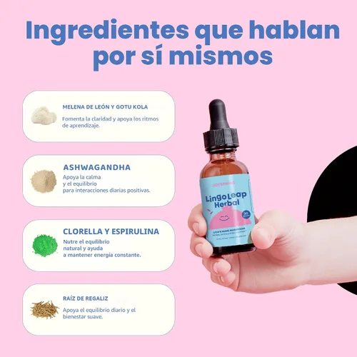 Vista 5 de JoySpring Melena de León para Niños Suplemento para Retraso del Habla en Niños y Pequeñitos Hongo Melena de León, Gotu Kola y Ashwagandha