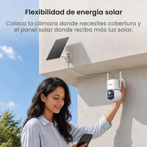 Vista 9 de aosu T2 Dual-Lens 3K Teleobjetivo 360 ° PTZ Cámara de seguridad inalámbrica