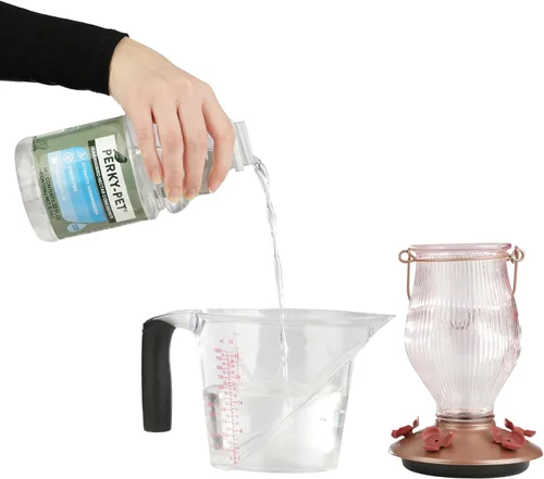 Vista 2 de Perky-Pet – Néctar concentrado transparente para colibrí Makes 96 fl oz Ready-to-Use Hummingbird Feed for Wild Bird Feeders, 100% Sucrose Formula