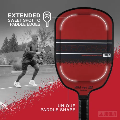 Vista 6 de JOOLA Agassi GRAF Champion 12mm Pickleball Paddle - Sandblasted Pickleball Racket Increases Spin & Control - Agassi Shape with Extended Sweet Spot