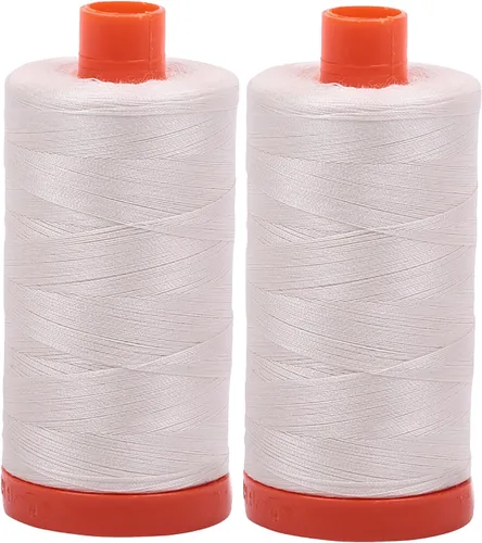 Vista 4 de Aurifil Mako 50wt Hilo 2 Carretes Grandes (Aluminio (2615))
