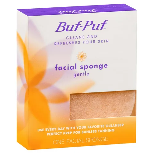 Vista 9 de Buf-Puf Esponja facial suave, desarrollada por dermatólogos, elimina la suciedad profunda y el maquillaje que causa brotes y puntos negros