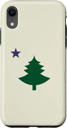 Vista 25 de Original Old Maine State Flag 1901 Pine Tree Star Case for iPhone 17
