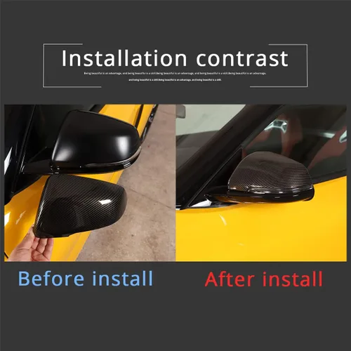 Vista 2 de Tapa para espejo retrovisor de puerta, cubierta para espejo retrovisor exterior, tapa protectora para espejo retrovisor de puerta automática