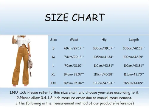 Vista 4 de Pantalones de pana para mujer, con corte de bota, control de abdomen, pierna ancha, ajustados, lisos, para negocios, trabajo, oficina, pantalones