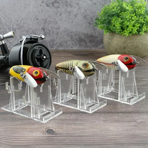 Vista 8 de OnFireGuy Paquete de 5 caballetes de exhibición de señuelos de pesca